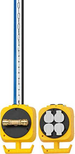 Brennenstuhl Pendel Stromverteiler/Hängeverteiler mit 4 Schutzkontakt-Steckdosen (Made in Germany)