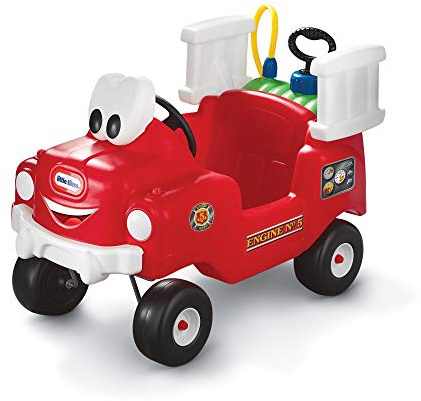 Little Tikes Lösch- & Rettungswagen - Rutschfahrzeug für Kleinkinder - Aktives Spielen - Mit echtem Wassertank und Schlauch - Alter ab 18 Monaten bis 5 Jahren