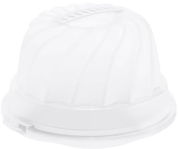 Rotho Fresh Kuchenbehälter für Gugelhupf mit Haube und Tragegriff, Kunststoff (PP) BPA-frei, weiss/transparent, (30.5 x 28.5 x 17.5 cm)