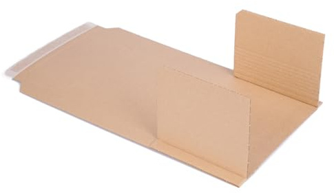 verpacking Buchverpackungen 245 x 165 x 20-70 mm BV-2 Braun [Größe und Stückzahl wählbar] Wickelverpackung Versand 100 Stück