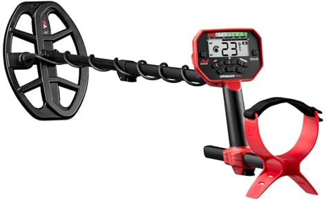 Minelab Vanquish 440 Multifrequenz Pinpointing Metalldetektor für Erwachsene mit der Wasserdichten V10 10 x7“Doppel-D-Spule