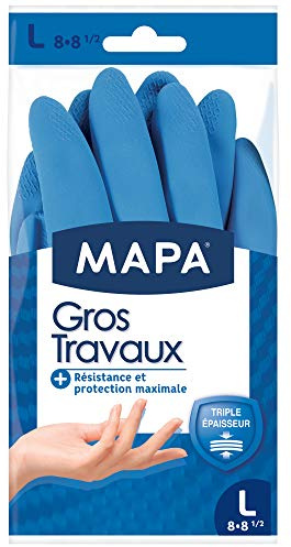Spontex Latexhandschuhe, groß, blau, M, L, XL