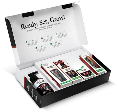 Brooklyn Soap Company · Ultimate Beard Box · Bartpflege Set inkl. Bartöl, Bartshampoo, Bartbürste, Bartwachs & Bartcreme · Geschenkidee für Männer