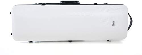PURE GEWA Violinkoffer Polycarbonat 2.4 für Größe 4/4 weiß, NA | 2 abnehmbare Rucksackriemen, Zubehörtasche, gepolsterte Schwebelagerung, zusätzlicher Seitengriff