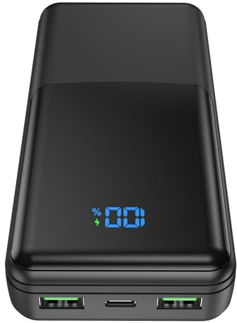 Power Bank 27000 mAh, Powerbank Schnellladefunktion USB C PD 20W, External Akku Battery für Handy Phone und mehr