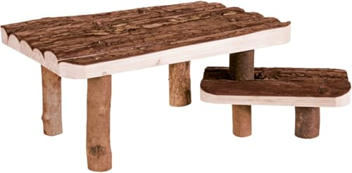 Trixie 62262 Natural Living Unterstand und Liegeplatz m. Treppe, 37 × 17 × 28 cm
