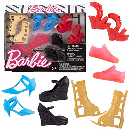 Mattel Barbie Accessories Curvy & Tall Doll Shoe Pack (Fcr93)