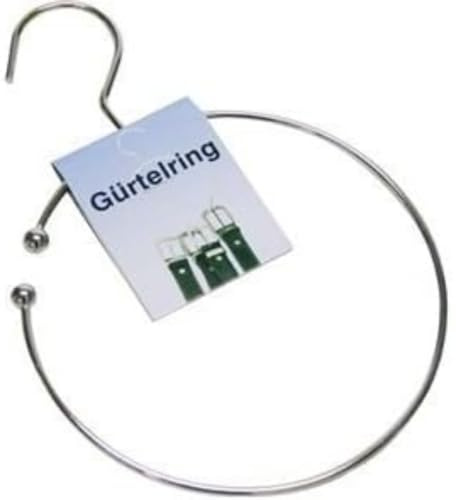 Jean products 1x Gürtelring, Krawattenhalter mit Haken für den Kleiderschrank, Ø 14cm