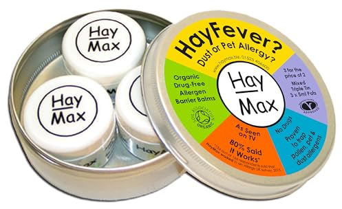 HayMax Heuschnupfen Nasenfilter – 3 Stück: Pur, Aloe Vera & Lavendel – Bio Allergie Nasenfilter bei Pollenallergie, macht nicht müde – Fängt Pollen, Staub & Allergene ab – Um Nase und Augen auftragen