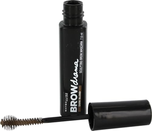 Maybelline New York Augenbrauen-Mascara Brow Drama Dark Blond/Augenbrauenstift Dunkelblond, inkl. Kugelbürste und Farb-Pigment-Gel, 1 x 8 ml
