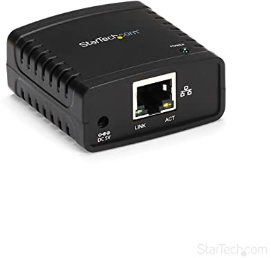 StarTech.com 10/100Mbit/s Ethernet auf USB 2.0 Netzwerk Printserver - Windows 10 - LPR - LAN USB Druckserver Adapter (PM1115U2)