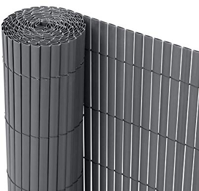 Ribelli® PVC Sichtschutzmatte Sichtschutzzaun Sichtschutz Zaun Balkon Windschutz (100 x 500 cm, Anthrazit)