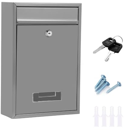 Wandbriefkasten, Briefkasten für außen, wasserdichter Wandpostkasten für Briefe Stilvolle sichere Postbox für Zuhause und Büro