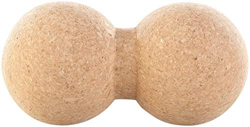 newgen medicals Duo-Massageball: Massage-Duoball und Faszien-Trainer zur Selbstmassage, Kork, Ø 8 cm (Faszien-Ball, Doppelball, Füße)