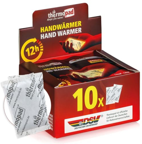 THERMOPAD Handwärmer - 5, 10 oder 30 Paar Wärmepads für 12 Stunden Wärme | Luftaktiviert - Sofort einsatzbereite Taschenwärmer I Extra warmes Heatpad – ideal für Outdoor-Aktivitäten & Handschuhe