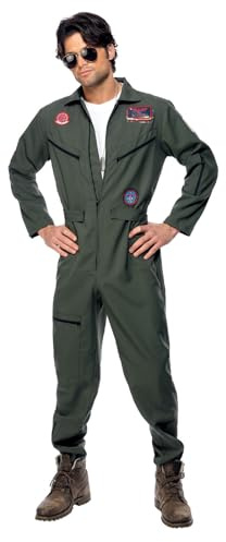 Smiffys Top Gun Costume, Green Halloween und Karneval