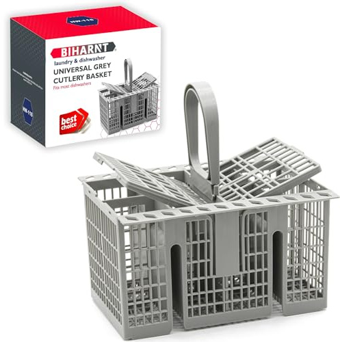 BIHARNT Besteckkorb Spülmaschine Spülmaschinenkorb Geschirrkorb Spülmaschine 22.5x21x16cm für Hotpoint, Indesit,Whirlpool,Ikea 488000386607,996738729,C00257140,C00386607 Geschirrspüler Korb