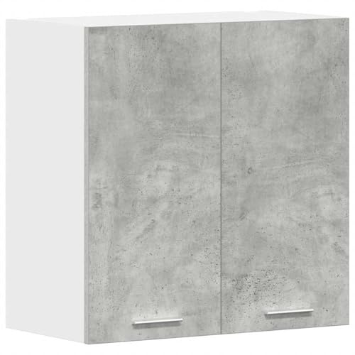 vidaXL Küchen-Hängeschrank, Beton Grau, 60x31x60 cm, Holzwerkstoff, Wandmontiertes Aufbewahrungsregal, Schrank für Küchenlagerung, Bad-Wandorganizer