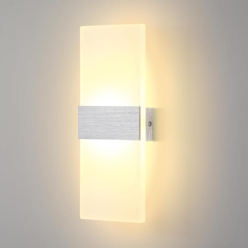 Lightsjoy LED Wandleuchte Innen Moderne Wandlampe Up Down Wandbeleuchtung 3000K Wandlampen 29cm Wall Lamp Indoor für Schlafzimmer Wohnzimmer Treppenhaus Beleuchtung Korridor Wand Licht Warmweiß