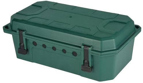 Electraline 300180 wasserdichte Schutzbox für Elektroanschlüsse im Freien wetterfest IP54 mit 5 Kabelausgängen (von 7,5 mm bis 12,4 mm), Abmessung 390x228x138 mm, Grun, Leer X-Large