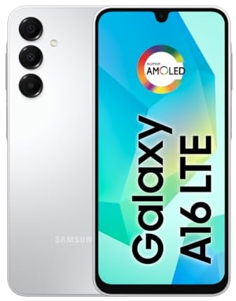 Samsung Galaxy A16 4G Dual SIM (128GB, 2025) 6,7 Zoll 90Hz AMOLED, spritzwassergeschützt, 8Core, 50MP Kamera (werkseitig freigeschaltetes internationales Modell für GSM, Global) A165M/DS (25W