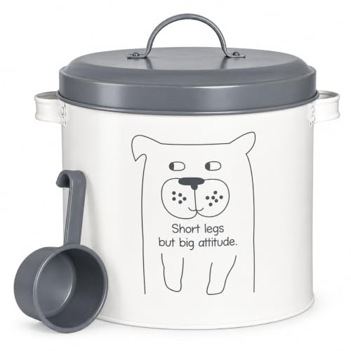 Sendez Trockenfutterdose mit Schaufel 6 Liter Mettaldose Tierfutter Vorratsdose Hundefutterbox Hund