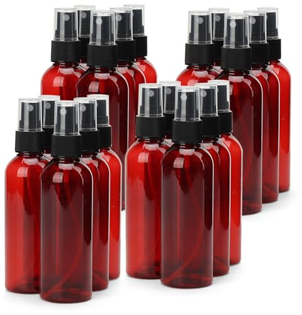 JOIKIT 20 Stück braune Sprühflaschen, 100 ml feiner Nebel, Sprühflasche, Kunststoff-Reise-Zerstäuberflasche, Reisepumpflaschen für Zuhause