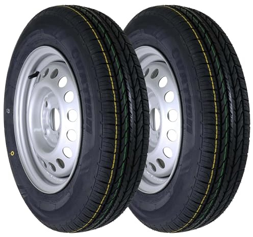 The Drive 2x Komplettrad 145/80R13 79N XL M+S für Pkw-Anhänger & Caravan – Felge 4Jx13 H2 ET30 – Lochkreis 4x100 – Tragkraft 437kg – max. 140 km/h – hochwertiges Ersatzrad