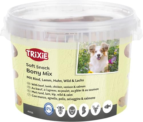 TRIXIE Hundeleckerli Soft Snack Bony Mix XXL Pack mit Lammfleisch – 1.800 g | Leckere Belohnung für jeden Tag – ohne Zuckerzusatz, ideal beim Training oder als Snack zwischendurch