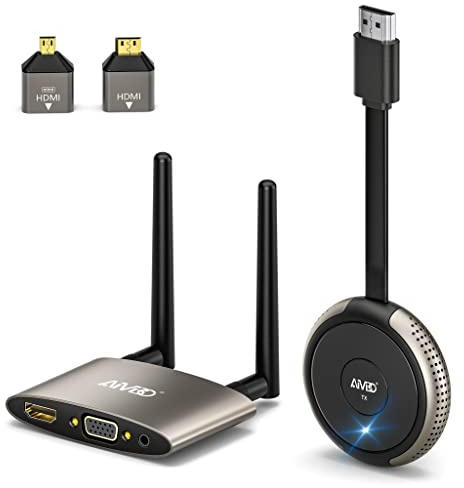 Wireless HDMI Transmitter and Receiver 4K, 5G 165FT/50M HDMI Funkübertragung Supports 8 TXS to 1 RX, Plug & Play FHD Wireless Extender für Streaming Video Audio File von, Laptop, PC zu HDTV/Projektor