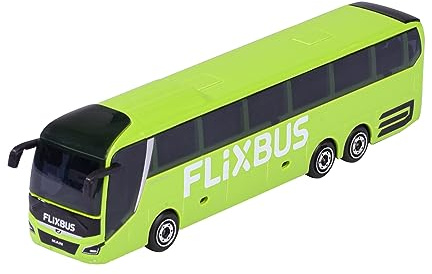 Majorette MAN Lion's Coach L Flixbus (13 cm) - Busspielzeug mit Freilauf & Federung, Metall-Karosserie, Spielzeugautos ab 3 Jahren - 8503002002Q01