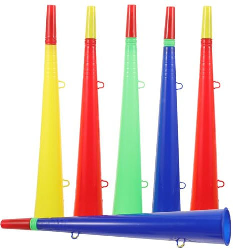 BESPORTBLE 6 Stück Vuvuzela Stadionhorn Fußball Fanartikel, Kunststoff Trompete Tröte Stadionhörner, Public Viewing Sportspiel Cheer Requisiten, Konzert, Sportweltcup Partyzubehör, Zufällige Farbe