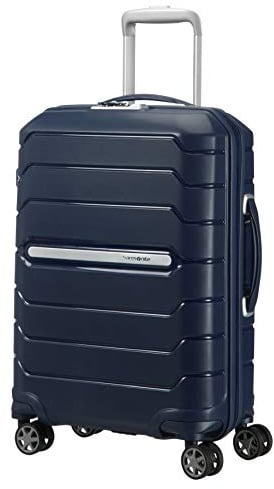 Samsonite Flux - Spinner S, Erweiterbarer Handgepäck, 55 cm, 37/44 L, Blau (Navy Blue)