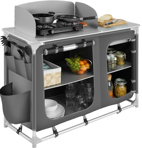 tectake 800585 Outdoor Camping Küche - Diverse Modelle wähblar - (Typ 2 | Nr. 402920)