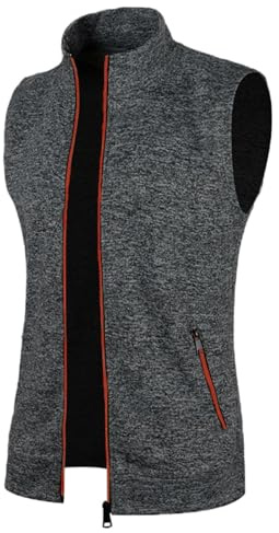 Didadihu Herrenwesten Sportlich Elegant : Ärmellos Weste Kurz Fleeceweste Arbeitsweste Stehkragen Softshell Winterweste Vest Sportweste Gefüttert Plüsch