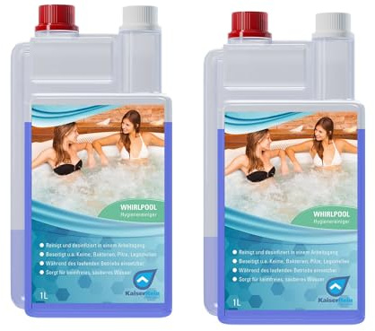 KaiserRein 2 x 1 L (2 L) Whirlpool Desinfektionsmittel für die zuverlässige Wasserpflege I Whirlpool Reiniger Desinfektion I Whirlpoolreiniger, Poolreiniger