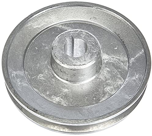 Ribimex Aluminium-Riemenscheibe Ø120 mm für Welle Ø19 mm, leicht und robust, zur Kraftübertragung in Elektromotoren, Kompressoren und Maschinenantrieben – PRP19/120