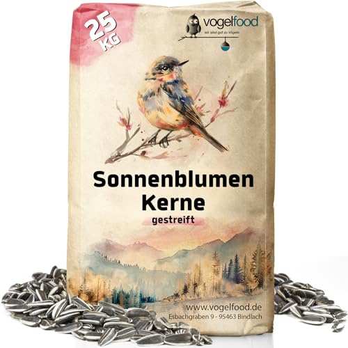 Vogelfood gestreifte Sonnenblumenkerne Marke Vogelfood 25 kg