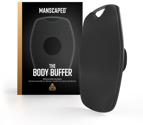 MANSCAPED® The Body Buffer Premium-Silikonwäscher zum Pflegen, Reinigen und Peelen Ihrer Haut – schäumende Borsten mit ergonomischem, rutschfestem Griff, leicht zu reinigen