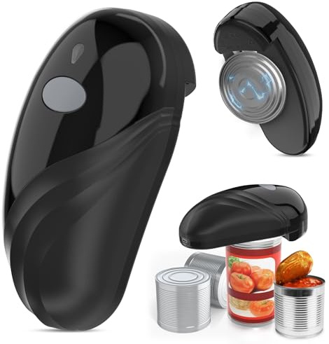 Elektrischer Dosenöffner, Automatischer Dosenöffner mit One-Touch-Bedienung, sicher für alle Dosengrößen, Küchenhelfer, Dosenöffner für Senioren, Rechargeable and USB Cable (A)
