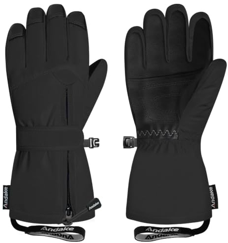 Andake Kinder-Skihandschuhe,Winter-Skihandschuhe,Winddicht,wasserdicht,warm,Outdoor-Sporthandschuhe,Für Jungen und Mädchen