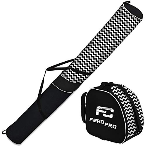 Ferocity Premium Set Skitasche und Skischuhtasche für 1 Paar Ski-Stöcke-Schuhe-Helm [053]