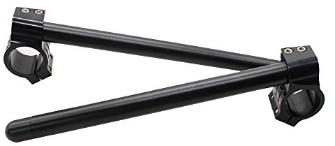 Motorrad Halber-Lenker HalberLenker aus Aluminium Stummellenker CNC Lenkerstummel 50 mm (Schwarz)