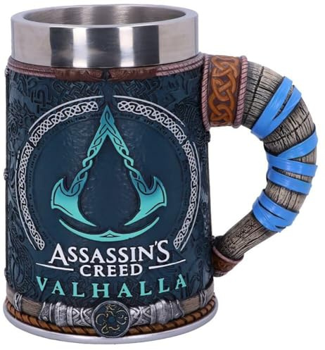 Nemesis Now B5335S0 offiziell lizenziertes Assassins Creed Valhalla Wikingerspiel, Harz, W. Edelstahl., mehrfarbig