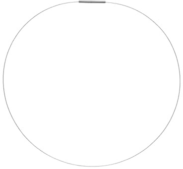 Edellis Damen Edelstahl Collier Halsreif Bajonett Drehverschluß Halskette ca. 1mm Hochwertiger Edelstahlreif