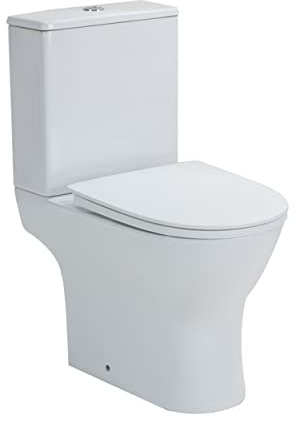 VEREG VEROSAN+ Stand-WC Kombination Paros, spülrandlos, Abgang waagerecht, inkl. WC-Sitz