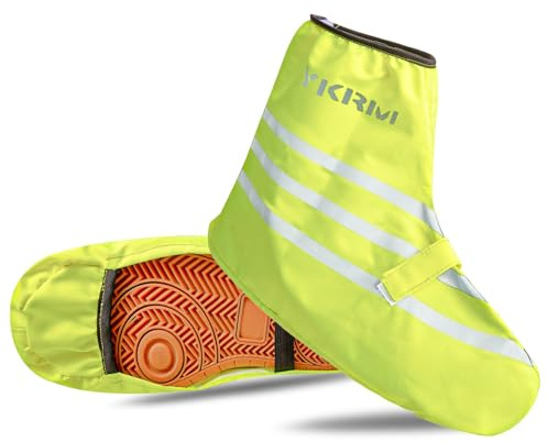 Nogsay wasserdichte Überschuhe Fahrrad,Unisex Regenüberschuhe Fahrrad Wasserdicht,Regenschuhe Fahrrad Überzieher,Regenschutz Gamaschen für Fahrradfahrer Reflektoren,Fahrrad Überschuhe Regen