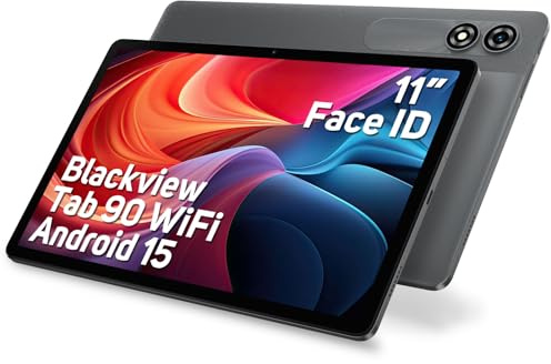 Blackview Tab90 WiFi Android 15 Tablet 11 Zoll,12(4+8Expansion) GB RAM 128GB Speicherplatz(2TB TF),Großes Display Widevide L1,Octa-core T606, 8200mAh Akku,5G WiFi,Dual Kamera 13MP+8MP,GMS,BT 5.0