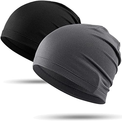WTACTFUL 2 Stück - Kühlung Laufmütze & Fahrradmütze Herren & Damen Sportmützen Laufen Mützen Sommer, Funktionsmütze Skull Cap für Radfahren Motorrad Running