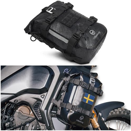 Odinsberg 7L Wasserdicht Hecktasche Motorrad | Sturzbügeltasche, Satteltasche, Sissybar Tasche, Seitentasche & Gepäcktasche | Kleine Motorradtasche für Enduro, Touring, Reise & Alltag